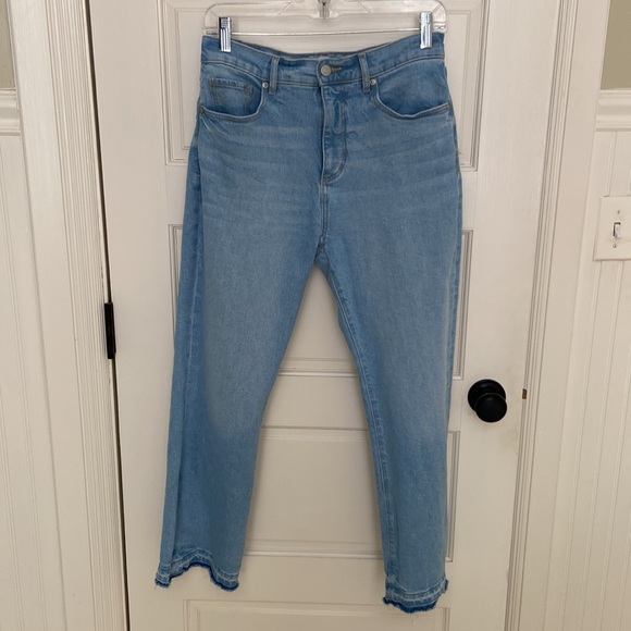 Loft Let Down Hem High Rise Kick Crop Jeans - Picture 10 of 10